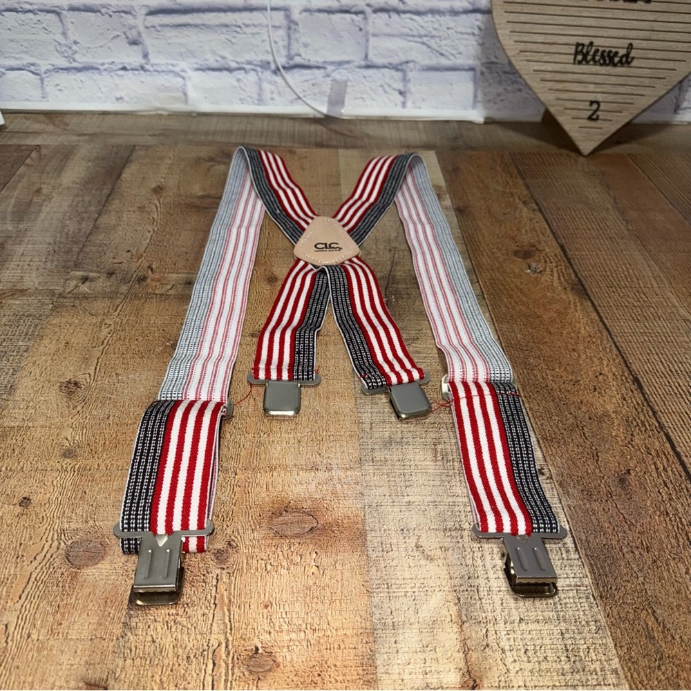 CLC Custom LeatherCraft Wide United States Flag Adjustable Elastic Suspenders